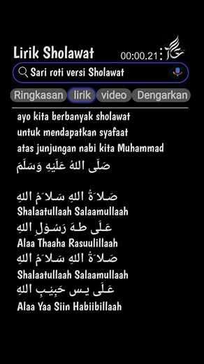 lirik google sholawat on TikTok