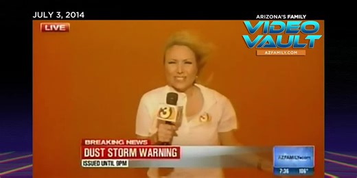 Video Vault: Jaime Cerreta and Photographer braves Arizona dust storm on-air