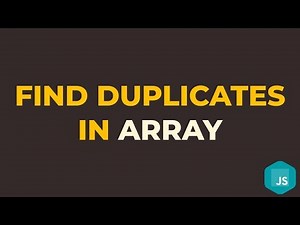 How to Find Duplicate Elements in Array in Javascript