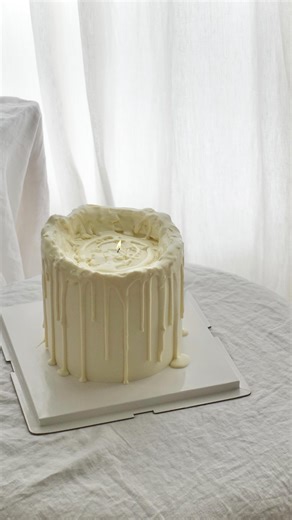 Vancouver Custom Cakes - Our Kind Studio on Instagram: "Classic melted candle cake 🕯️ #candlecake"