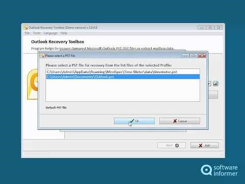 Outlook Recovery Toolbox video demo