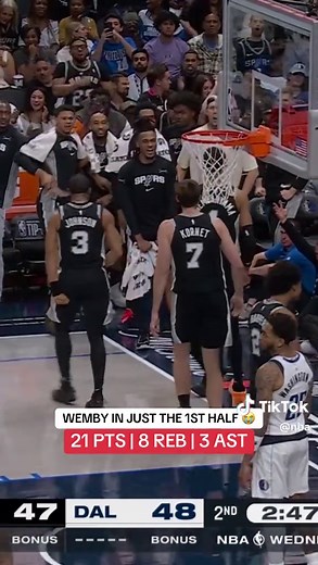 Wemby Brilla en la Primera Mitad del Juego | NBA