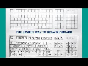 The easiest way to draw computer keyboard step by step for beginners
