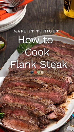 Flank steak is a lean, flavorful, inexpensive cut that feeds a crowd in a hurry. Learn how to cook it right, and it’ll be juicy perfection every time! The full recipe is below or you can find it at the link in my bio. Ingredients: 2 lb. flank steak, about 1 in. thick 2 tsp. salt 2 tsp. pepper Instructions: Pat the flank steak dry with paper towels. Sprinkle with the salt and pepper. Prepare a grill for direct cooking over medium-high and lightly oil the grate. When the grate is good and hot, add