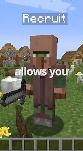 Villager Recruits showcase🗡️ #minecraft #mods