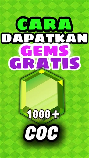 CARA MENDAPATKAN GEMS GRATIS COC #clashofclans #shrots