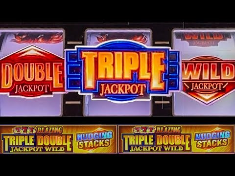 Blazing 777 Wild Nudging Stacks Triple Double Jackpot Slot