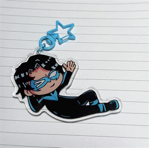 Chibi Nightwing Keychains - Etsy UK