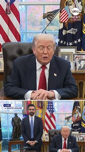 291K views · 2.9K reactions | "I think you're going to have, hopefully, a really great mayor." President Trump and NYC Mayor-elect Zohran Mamdani committed to working together after a White House meeting on Friday, with Trump sharing that it was a "very productive meeting" and saying he will be "helping him." https://abcnews.link/LVQoJ8s | ABC News | Facebook
