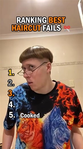 Ranking The Best Haircut Fails 😂✂️ #funny #haircut