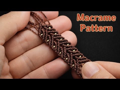 Macrame Pattern Bracelet Tutorial - Macrame Para Iniciantes - Padrão Macrame Passo a Passo