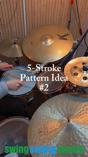 🥁5 stroke pattern idea #2 #jazzdrumming #jazzdrums #drums