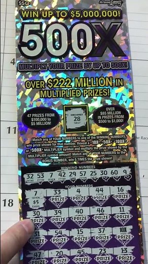 500X $50 AZ Lottery Scratchers Win #Shorts