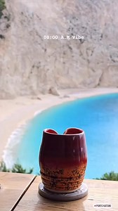 Right place to have my coffee ☕💙 📍 Lefkada, Ionian Islands, Greece 🇬🇷 Credit to @briit_abroad for the inspiration 😎 #greece #travelforever #coffeelover #caravanlife #greekgetaway #morningcoffee #travelbook | Greek Getaway