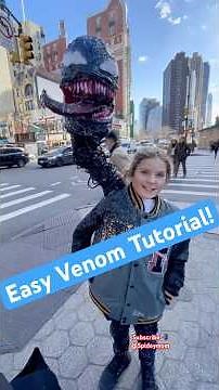 EASY Real Life Venom TUTORIAL! #venom #spiderman #cosplay #tutorial
