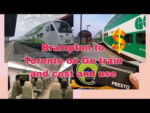 🔴Brampton to Toronto by Train|| GO train || how to use presto on train|| travel cost$$