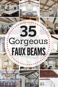 Faux Wood Beams: 35 GORGEOUS Examples