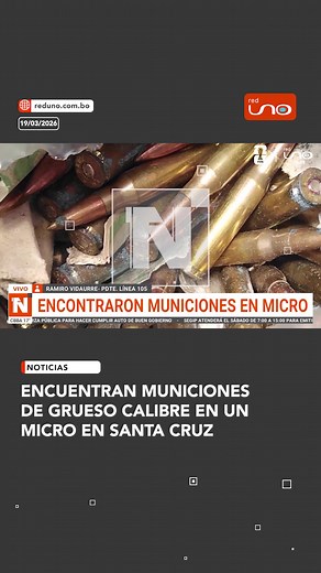 Hallan municiones de grueso calibre en micro de Santa Cruz