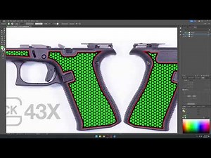 Glock 43X Laser Stippling Vector Files | G43X Fiber Laser Engraving Design