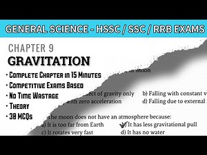 Class 9 Science Chapter 9 | Gravitation | NCERT Explanation MCQs | Competitive Exams SSC, HSSC, RRB