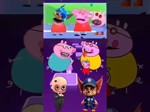 Peppa Pig Exe 🆚 Boss Baby Exe 🆚 Paw Patrol Exe 🆚 Coffin Dance Cover Tiles Hop #shorts #trending