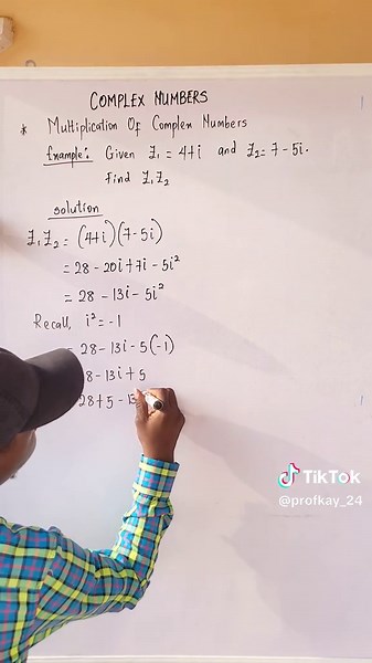 #Ramadan2025 COMPLEX NUMBER ||| Multiplication of Complex Number #profkay_24 #Ramadan2025 #EidMubarak #EidLooks #WhereToEat #complexnumber #complexnumbers #real #realnumber #realpart #imaginary #imaginarynumber #imaginarypart #multiplicationtricks #multiplication #multiplicationofcomplexnumber #gcse #gcses #gcsemath #gcsemathematics #mathtricks #learnmath #mathstutorial #alevels #college #education #studentlife #onlinestudies #collegelife #math #proofs #learning #education #tutorial #jamb #utme 