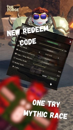NEW CODE "RAVEN" AND I TRY TO GET A GOOD RACE #theforge #roblox #shorts