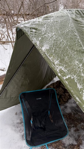 Tactical Camper on Instagram: "Just like you, these tents were designed to handle what life throws your way. 4mm of freezing rain bonded itself to this Army surplus RECCE tent like it planned to stay the night. Steel poles. Four-season design. Zero drama. Knock the ice off, carry on. These old RECCE tents were built for weather that doesn’t ask permission. Ontario winter tested. Passed. #tacticalcamper #recce #armyrecce #armysurplus #fourseasontent #steelpoles #builtforduty #coldweathercamping #