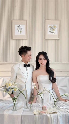 Dâu rể nhà tuii tình cỡ này 💚 #lokistudio #XuhuongMakeup2025 #vaycuoicaocap #codauxinh #chupanhcuoidep #makeuphairstylish | Loki Wedding Studio