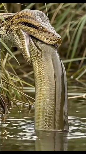 Electric Eel vs Snake | Shocking Twist in Nature! #viralvideo #wildlifeshorts