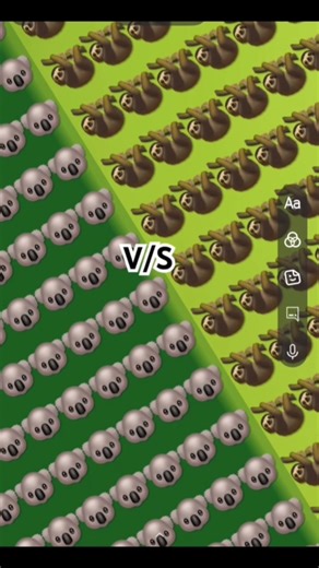 Sloth vs Koala #emoji #effect #youtubeshorts