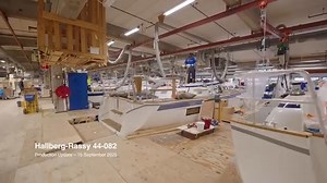 Snap shot from the production with a walkaround in the Hallberg-Rassy 44 No 82 https://hallberg-rassy.com | Hallberg-Rassy
