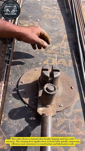 Manual Rebar Bender in Action! Fast & Precise Steel Bending Tool#tricks #shorts #usa