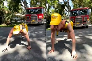 Watch Jake Paul pull FIRE TRUCK as he predicts first-round KO of Ben Askren