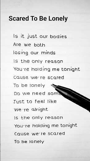 Scared To Be Lonely (Lyrics)🌸 - Martin Garrix & Dua Lipa