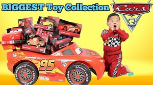 BIGGEST Disney Cars 3 Toy Collection Ever Delivered By Lightning McQueen For Ckn ToysToday we have a very special delivery from Lightning McQueen himself.He has brought us all the NEWEST and the BIGGEST collection of toys from the new Disney Cars 3 movie.There are so many cool new Disney toys that we have to unbox all of it for you guys to see.Toys included are Revvin Action Jackson Storm, Talking Smokey, Tiny Lugsworth, Talking Cruz Ramirez, Race and Reck lightning McQueen, Giant Lightning McQu
