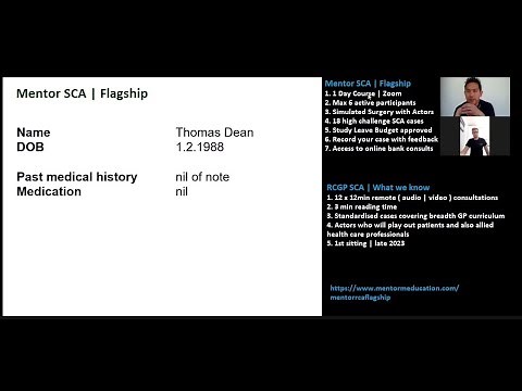 Mentor SCA Webinar 25 5 23 : Breaking down #RCGPSCA Exam