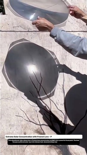 Extreme Solar Concentration with Fresnel Lens – Powerful Sun Heat Demonstration.
