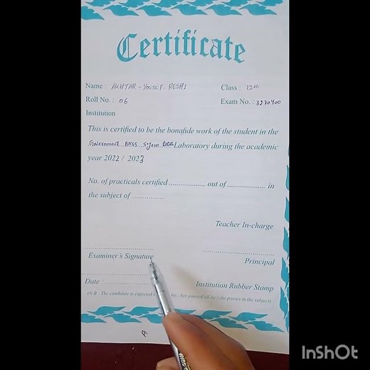 How to fill certificate of any practical copy 🔥 || Watch full video link in comment box✓#12th#11th