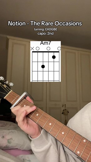 Notion by @The Rare Occasions guitar tutorial (chords) #notion #therareoccasions #guitar #fyp #viral