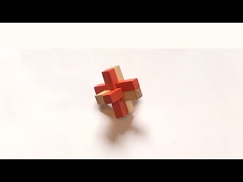 How to solve 6 piece brain teaser burr wooden puzzle
