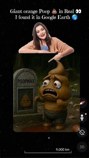 Giant Orange Poop on Google Maps 🤯💩🌎 #shorts #shortsfeed #googleearth #googlemapsfinds #mysterymaps