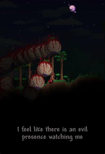 I feel like there is an evil presence watching me #terraria #indiegame #pixelart #gamedev #halloween