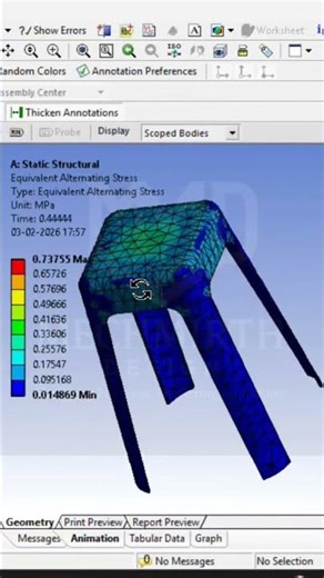 Will This Table Survive? 🔥 ANSYS Structural & Fatigue Analysis #shorts