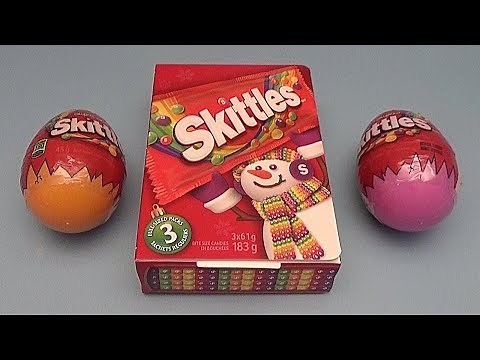 New Learn Colours with a Surprise Egg and a Skittles Rainbow