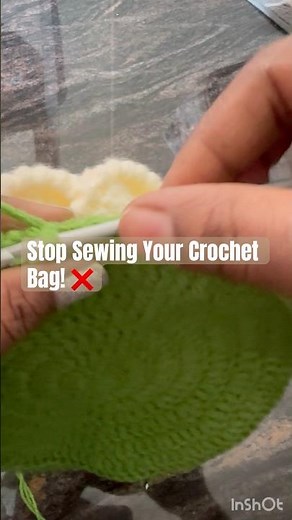Best Way to Join Crochet Pieces | Slip Stitch Method #shorts