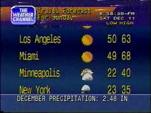 TWC WeatherSTAR 4000 clips 1993