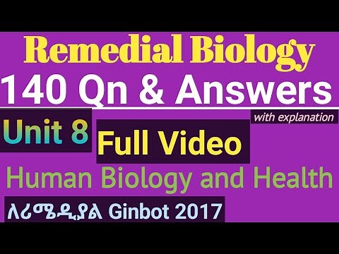 Remedial Biology Unit 8 Human Biology and Health Fullvideo #remedialfocus #remedial#remedialtricks