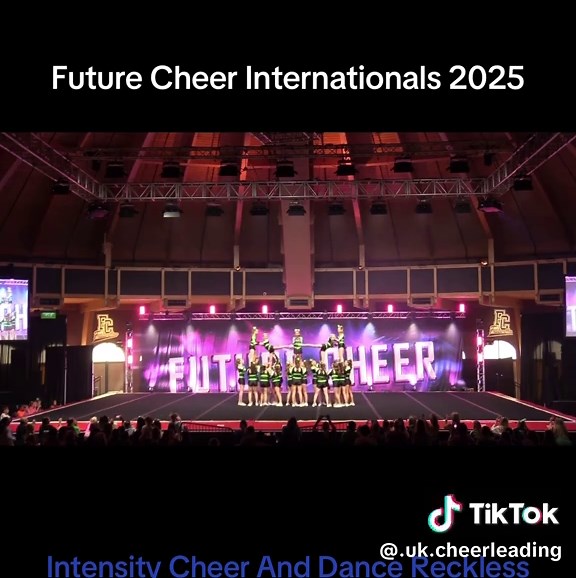 Intensity Cheer And Dance Reckless💚 #cheer #ukcheer #level1cheer #iu16 #bournemouth #fututecheer