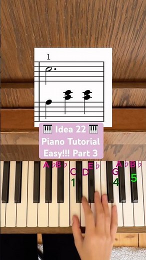 Idea 22 🎹 Piano Tutorial ♥️ Easy! Part 3 #pianotutorial #idea22 #piano